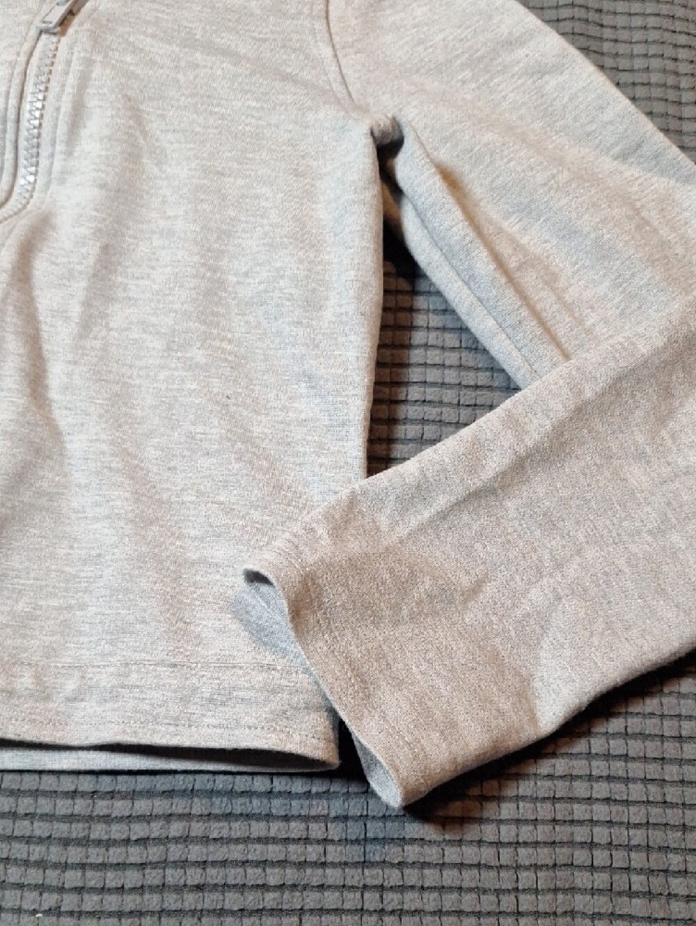 Kids Light Gray Zip-Front Hoodie Sweatshirt - Picture 2 of 8